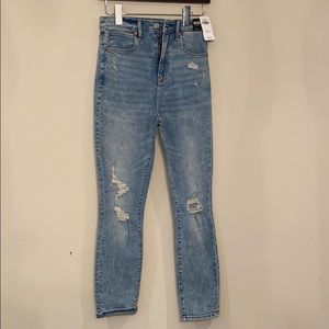 A&F Ultra High Rise Super Skinny Ankle Jeans